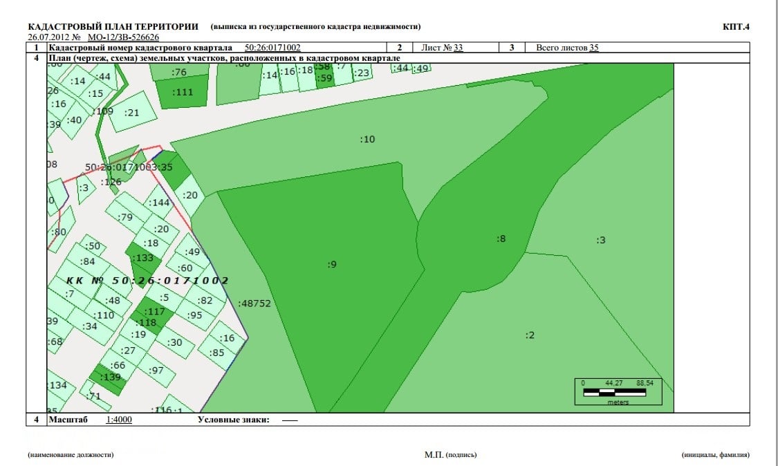 Кадастровый план участка в Ялуторовске